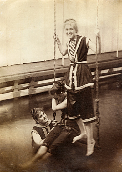 Anonymous - Women at a Swimming Pool on Swing over Water