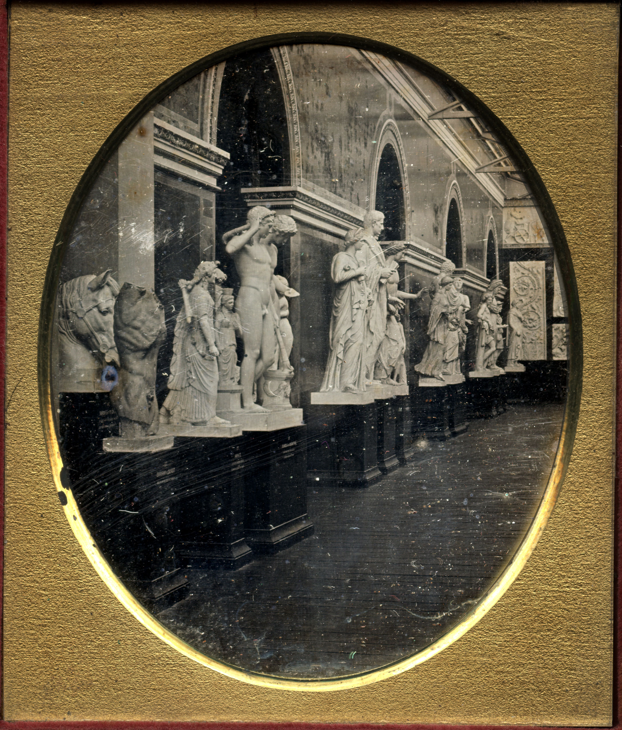 Anonymous, England - View Down a Frescoed Arcade with Antique Sculpture, the London Crystal Palace, Sydenham