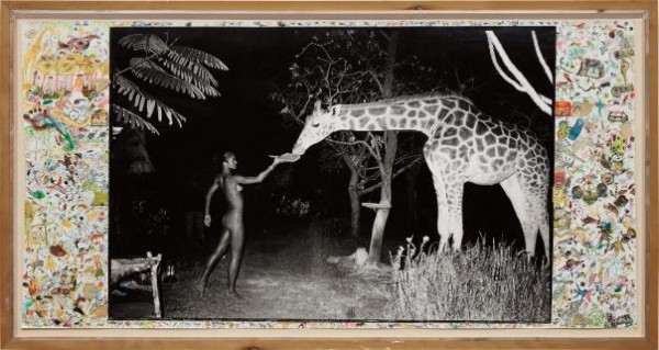 Peter Beard's Maureen and a late-night feeder, 2.00 am, Hog Ranch, 1987, sold for £149,000.