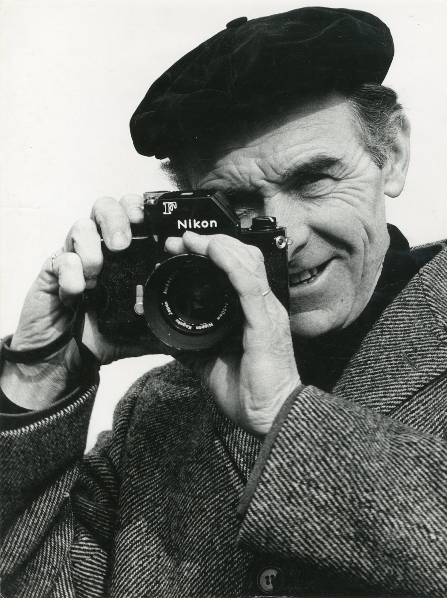 Gérard Dussandier - Portrait of Photographer Robert Doisneau with His Nikon F1