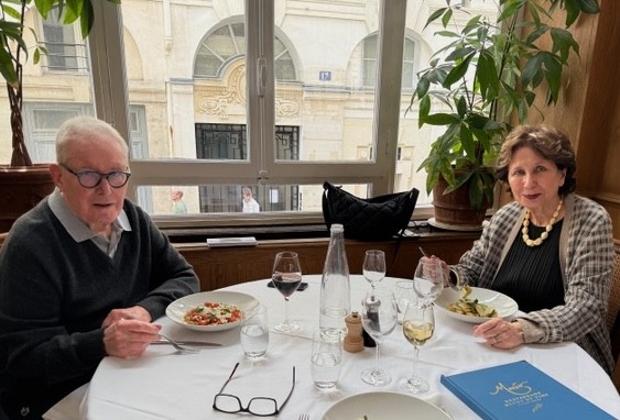 Alain and Francoise at Maceo's last year for a private lunch.